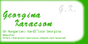 georgina karacson business card